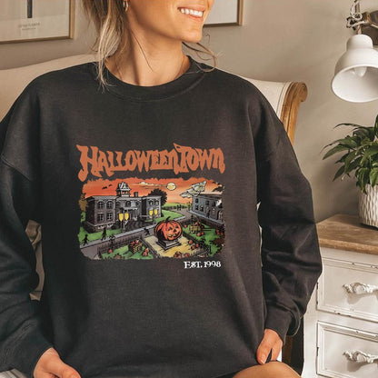 Retro Halloween Town Crewneck