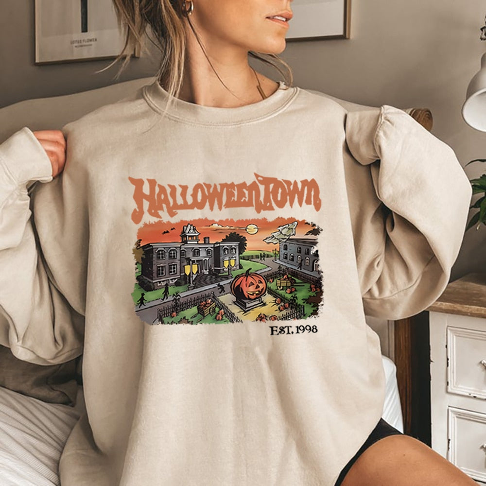 Retro Halloween Town Crewneck